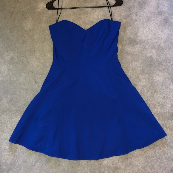 3 FOR $15!!! Francesca’s Electric Blue Strapless Cocktail Dress - Picture 3 of 6